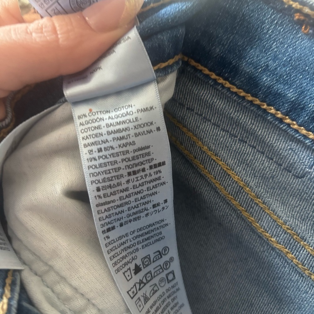 High Rise Straight Crop Levi Jeans sz 27 - Picture 3 of 5